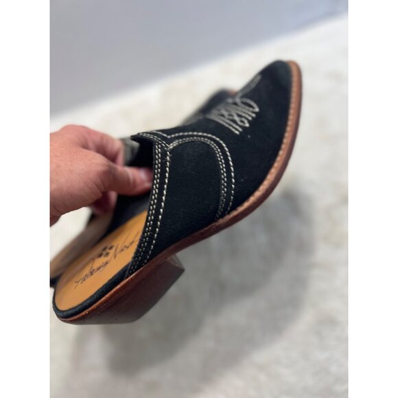 Patricia Nash Womens Black Suede Western Mule Shoes Size 7.5 - Picture 4 of 9